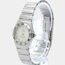 Omega Silver Stainless Steel Constellation 1562.30 Quartz Women's Wristwatch 22 mm