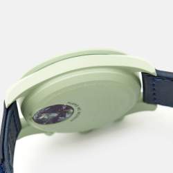 Omega X Swatch Navy Blue/Green Bioceramic Velcro MoonSwatch Mission To Earth S033G100 Unisex Wristwatch 42 mm