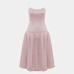 مملوكة مسبقًا Onori Pink Corset Drop-Waist Satin Aria Dress S