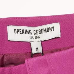 Pre Owned Opening Ceremony Pink Crepe Ruffled Mini Skirt M