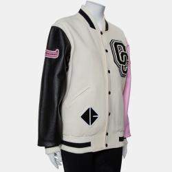 Opening Ceremony Multicolor Wool & Leather Logo Applique Detail Varsity Jacket M