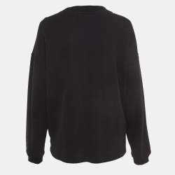 Pre Owned Opening Ceremony Black Cotton Studded Sweatshirt S