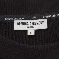 Pre Owned Opening Ceremony Black Cotton Studded Sweatshirt S