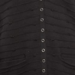 Pre Owned Opening Ceremony Black Cotton Snap Tape Cardigan S