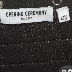 Pre Owned Opening Ceremony Black Cotton Snap Tape Cardigan S