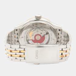 Pre Owned Oris Classic 733 7719 4375 Automatic Blue Stainless Steel and Gold Men's Wristwatch 42mm