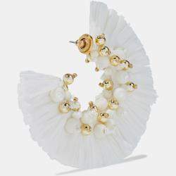 Pre Owned Oscar De La Renta Polyester Earrings