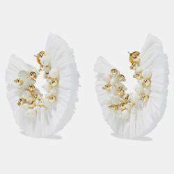 Pre Owned Oscar De La Renta Polyester Earrings