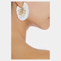 Pre Owned Oscar De La Renta Polyester Earrings