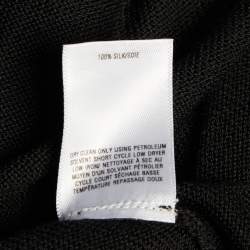 Pre Owned Oscar de la Renta Black Silk Knit Sweater M
