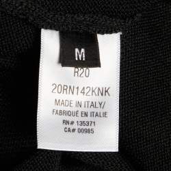 Pre Owned Oscar de la Renta Black Silk Knit Sweater M