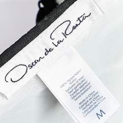 Oscar de la Renta Monochrome Lace Slip Dress M