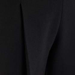 Pre Owned Oscar De La Renta Black Wool Wide Leg Pants M (US 6)