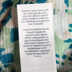 Pre Owned Oscar de la Renta Multicolor Mystic Eclipse Print Crepe Kimono Dress S