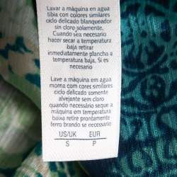 Pre Owned Oscar de la Renta Multicolor Mystic Eclipse Print Crepe Kimono Dress S