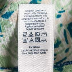 Pre Owned Oscar de la Renta Multicolor Mystic Eclipse Print Crepe Kimono Dress S