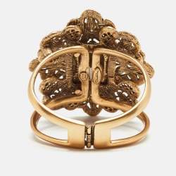 Pre Owned Oscar de la Renta Resin Gold Tone Bracelet