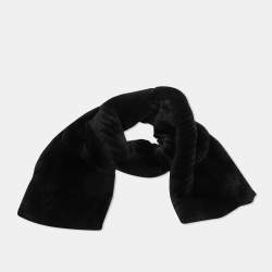 مملوكة مسبقًا وشاح اوسكار دي لارينتا فرو حقيقي أسود مصنوع حسب الطلب