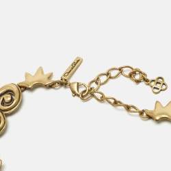 Pre Owned Oscar de la Renta Antique Gold Tone Necklace