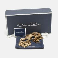 Pre Owned Oscar de la Renta Antique Gold Tone Necklace