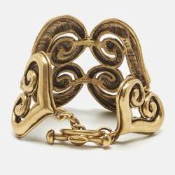 Pre Owned Oscar de la Renta Gold Tone Bracelet