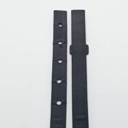 Pre Owned Oscar de la Renta Navy Blue Satin Crystal Embellished Waist Belt M