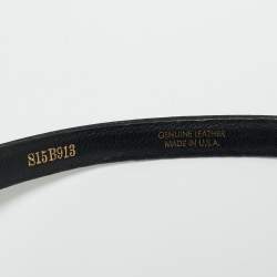 Pre Owned Oscar de la Renta Navy Blue Satin Crystal Embellished Waist Belt M