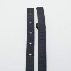 Pre Owned Oscar de la Renta Dark Blue Satin Crystal Embellished Bow Slim Belt L