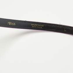 Pre Owned Oscar de la Renta Purple Satin Crystals Embellished Slim Waist Belt L