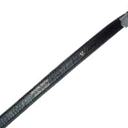 مملوكة مسبقًا Oscar de la Renta Grey Fabric and Leather Belt One Size