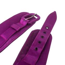 مملوكة مسبقًا Oscar de la Renta Purple Satin Waist Belt Large