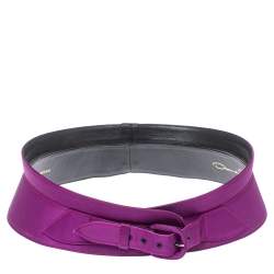 مملوكة مسبقًا Oscar de la Renta Purple Satin Waist Belt Large