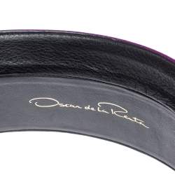مملوكة مسبقًا Oscar de la Renta Purple Satin Waist Belt Large