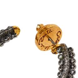 Pre Owned أقراط متدلية أوسكار دي لا رينتا متدرجة لون رصاصي