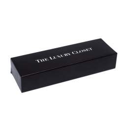 Pre Owned Oscar de la Renta Floral Crystal Silver Tone Toggle Bracelet