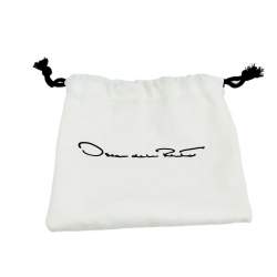 مملوكة مسبقًا Oscar de la Renta White Floral Drop Earrings