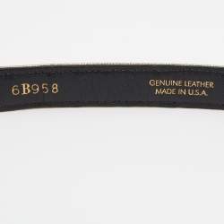 Pre Owned Oscar de la Renta Gold/Silver Lurex Fabric Floral Crystals Waist Belt S