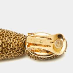 Pre Owned Oscar de la Renta  Gold Tone Tassel Earrings