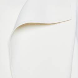 Pre Owned Oscar de la Renta Cream Wool Sleeveless Mini Dress XL