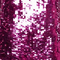 Oscar de la Renta Pink Sequin Strappy Short Dress M