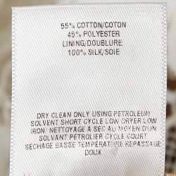 Pre Owned Oscar de la Renta White Magnolia Guipure Lace Palazzo Pants