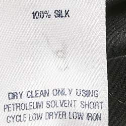 Oscar de la Renta Black Silk Draped Top