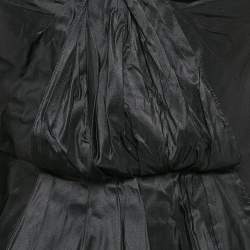 Oscar de la Renta Black Silk Draped Top