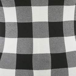 Pre Owned Oscar de la Renta Black/White Jacquard Knit Long Dress S