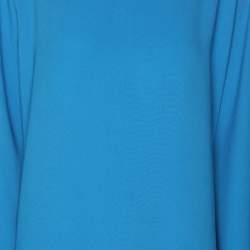 Oscar de la Renta Blue Silk Blend Kaftan XL