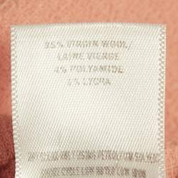 Oscar de la Renta Peachy Pink Virgin Wool Tie-Up Detail Mini Dress L