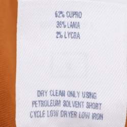 Pre Owned Oscar de la Renta Brown Cupro Palazzo Pants S