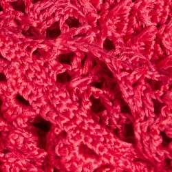 Pre Owned Oscar de la Renta Pink Crochet Sheer Top S