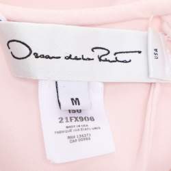 Pre Owned Oscar de la Renta Pink Jersey Long Dress M