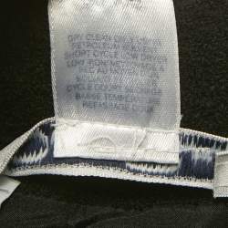 Pre Owned Oscar De La Renta Black Wool Blend Pencil Skirt M